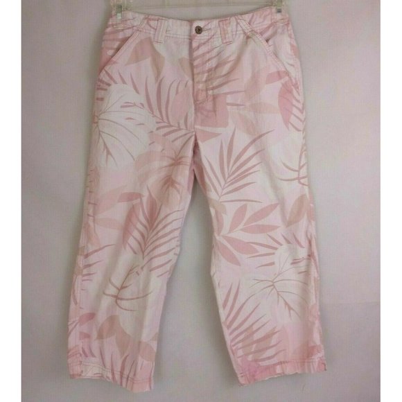 Jamaica Bay Petite Discover Paradise Women's Pink Tropical Floral Design Size 4P - Picture 2 of 9